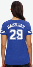 Load image into Gallery viewer, Dazzlers Women&#39;s Football V-Neck Fine Jersey Tee