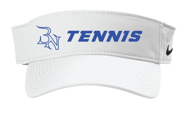 BN Tennis Embroidered Nike Dri-FIT Team Visor - White