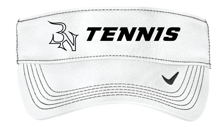 BN Tennis Embroidered Nike Dri-FIT Team Visor - White
